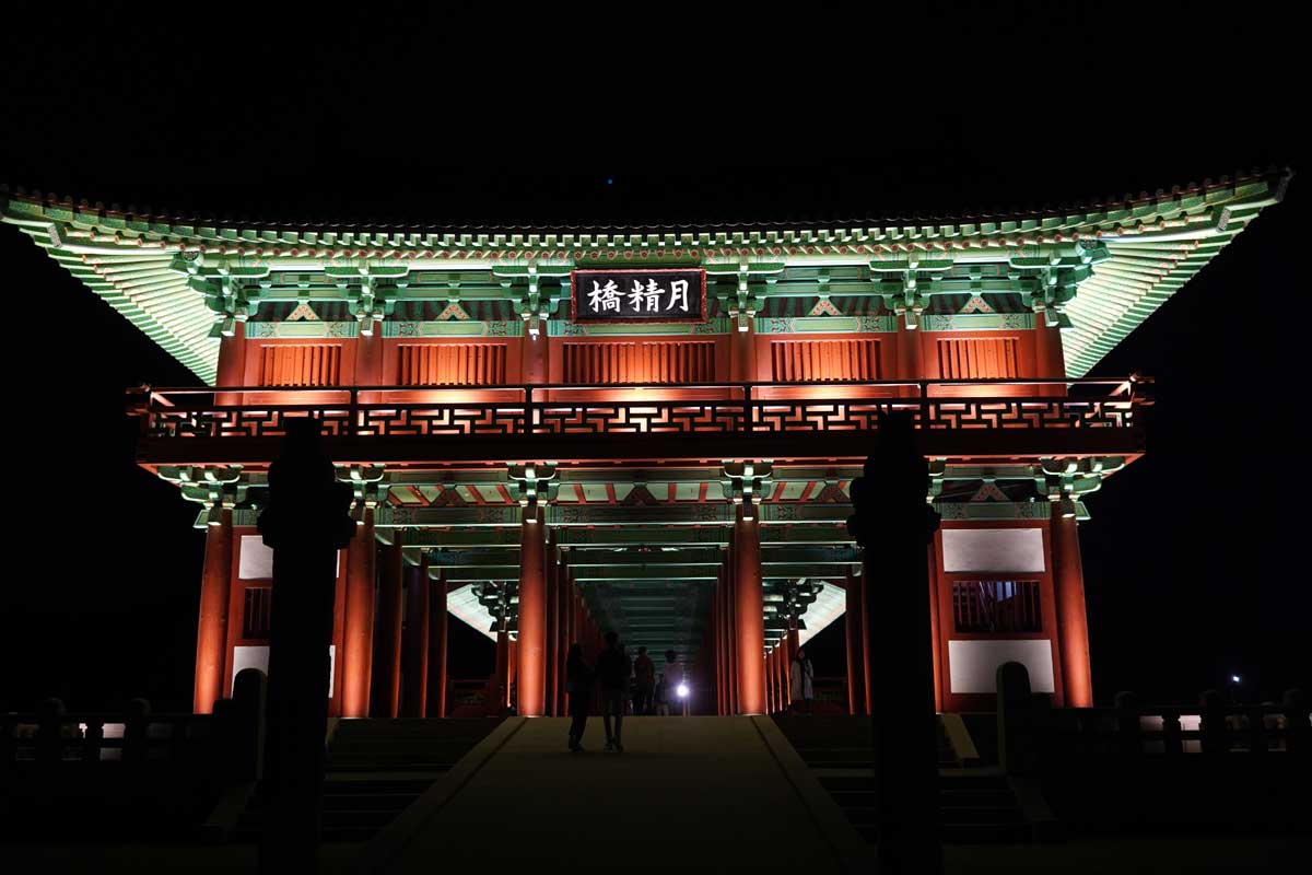 慶州月精橋の夜景