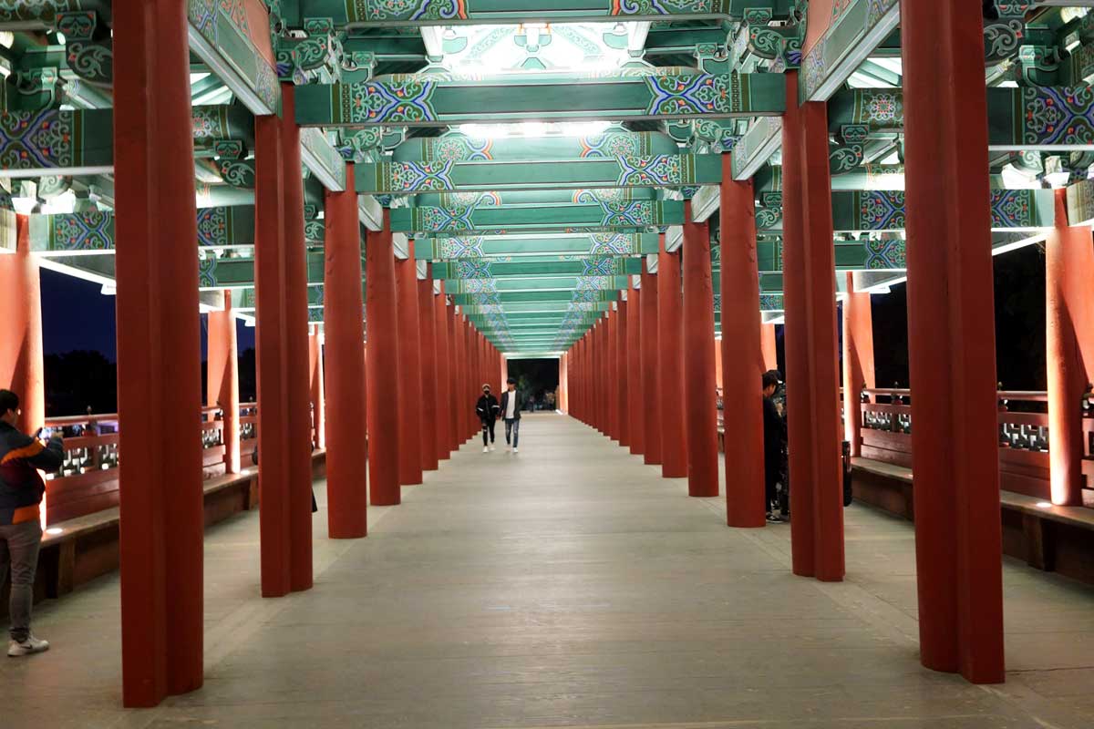 慶州月精橋の夜景