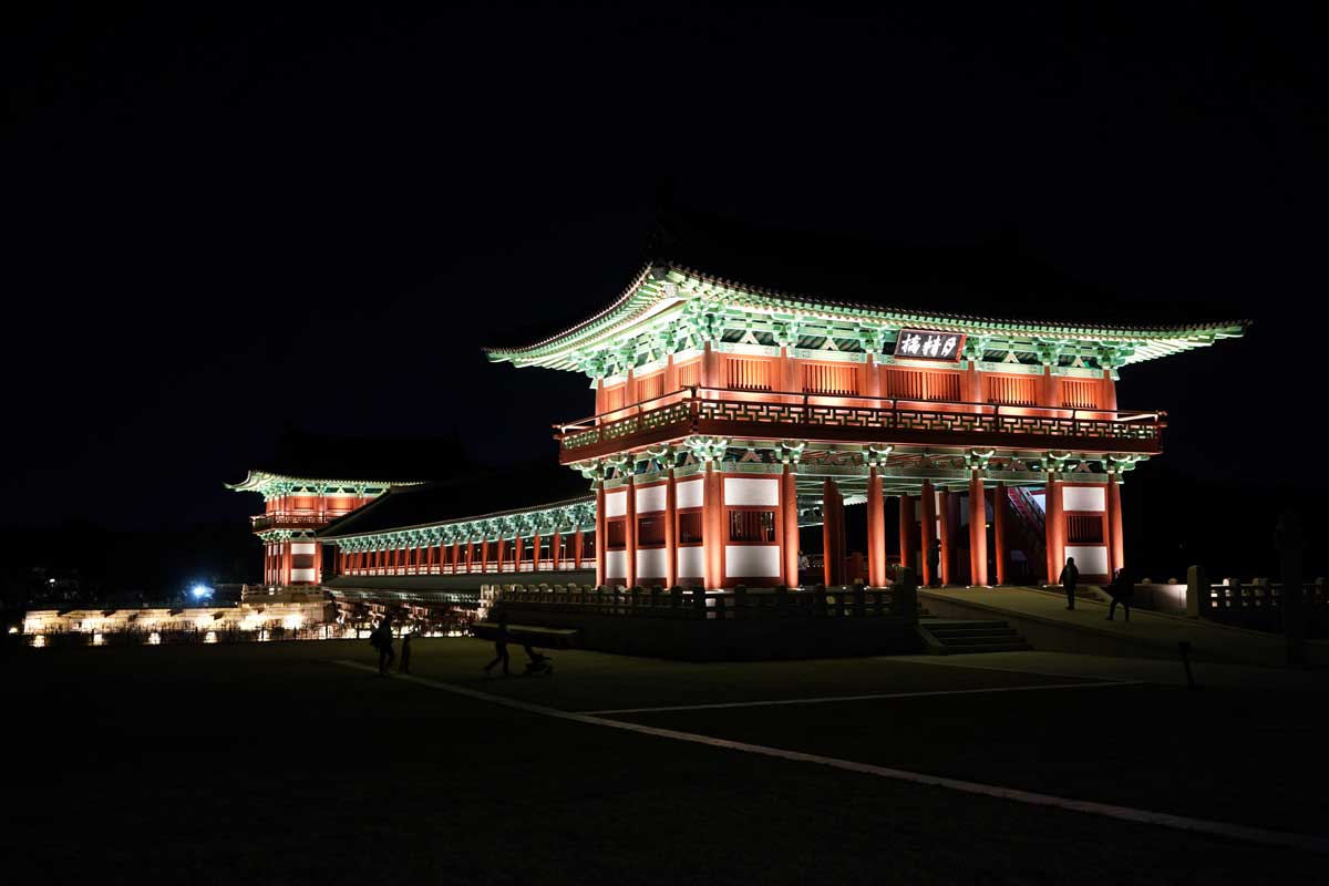 慶州月精橋の夜景